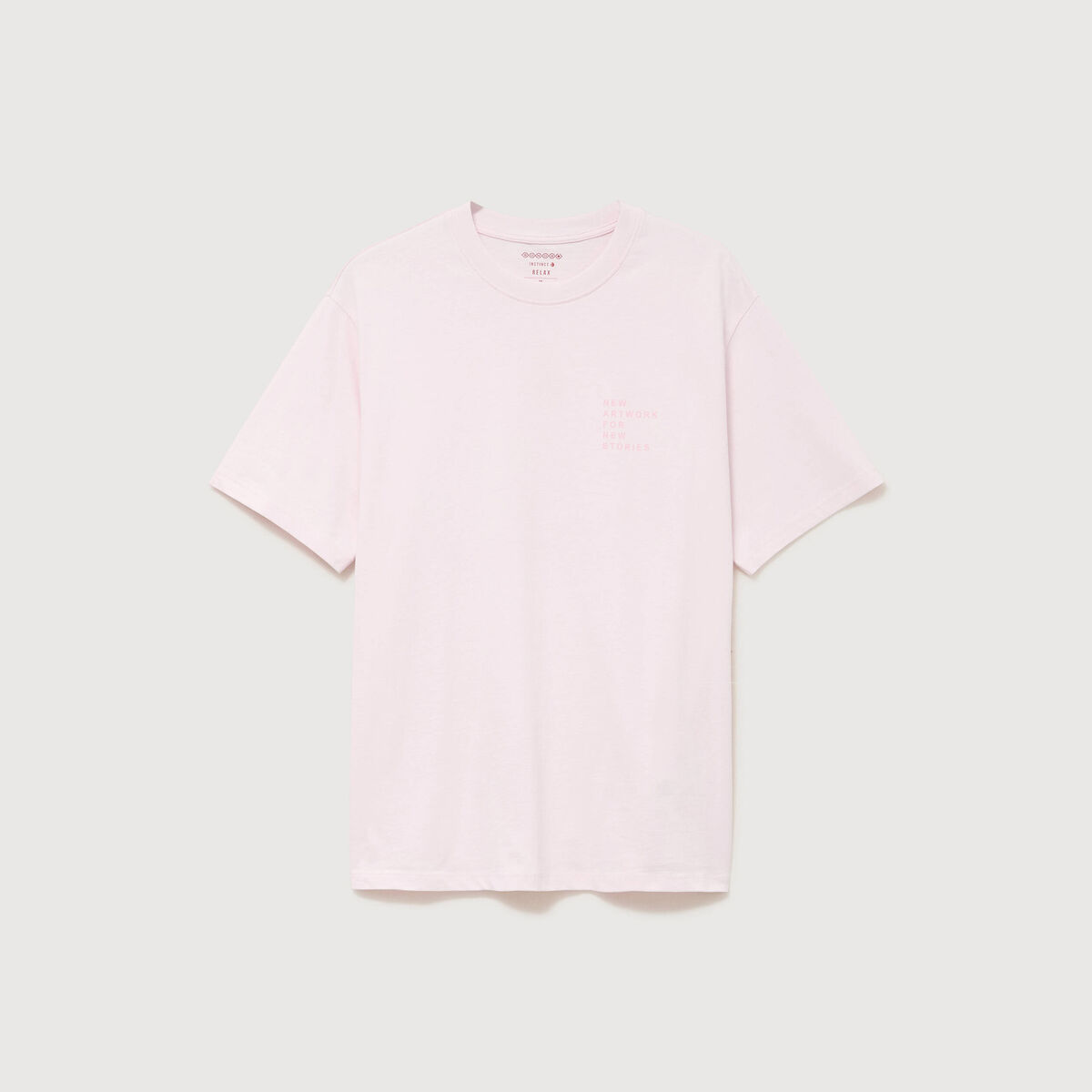 T-shirt en coton manches courtes rose homme