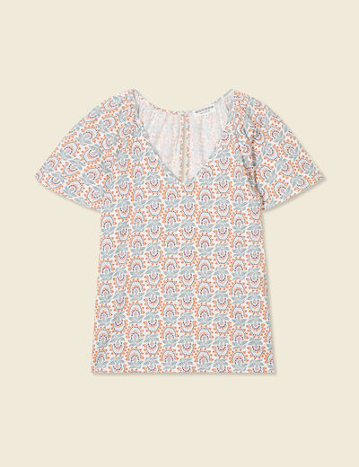 T-shirt manches courtes blanc femme