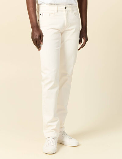 Jeans straight homme denim blanc homme