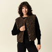 Gilet sans manches r&eacute;versible camel femme