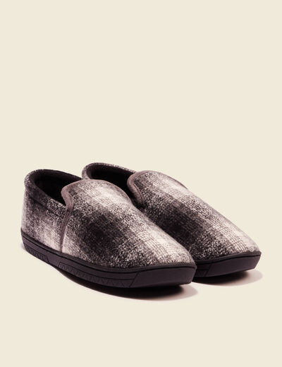 Chaussons gris foncé homme