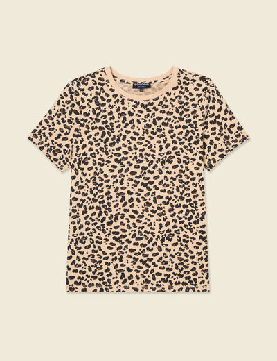T-shirt manches courtes terracotta femme