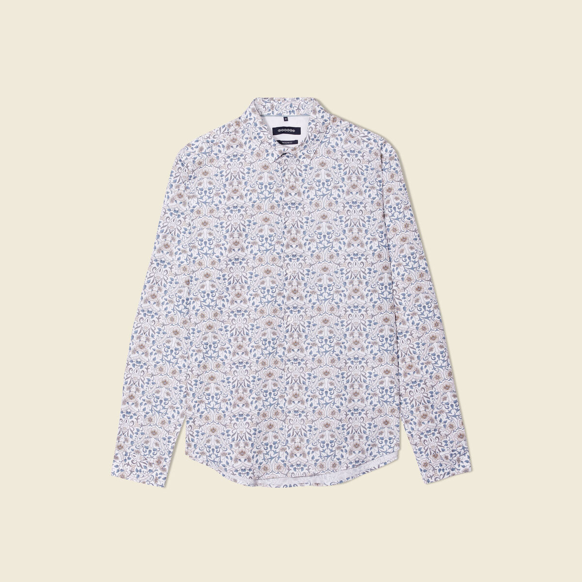 Chemise &agrave; manches longues blanc homme