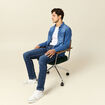 Jeans straight homme used L34 denim brut homme