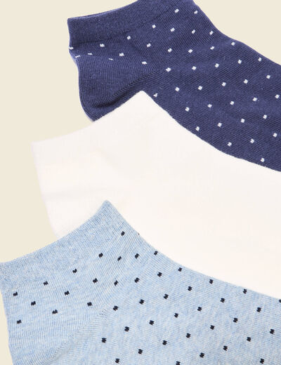 Lot 3 paires chaussettes bleu marine homme