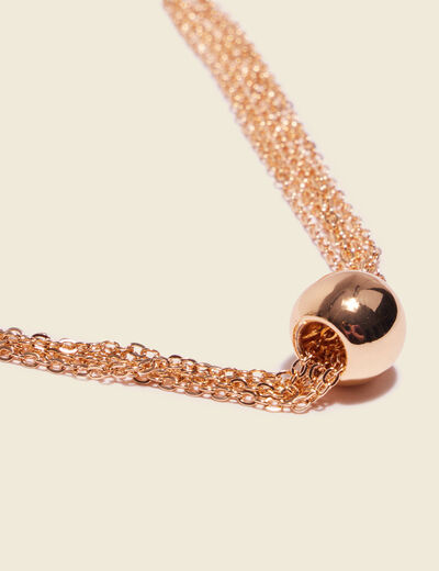 Collier multirangs couleur or femme