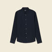 Chemise en coton manches longues bleu marine homme