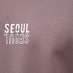 Sweat col rond manches longues mauve homme