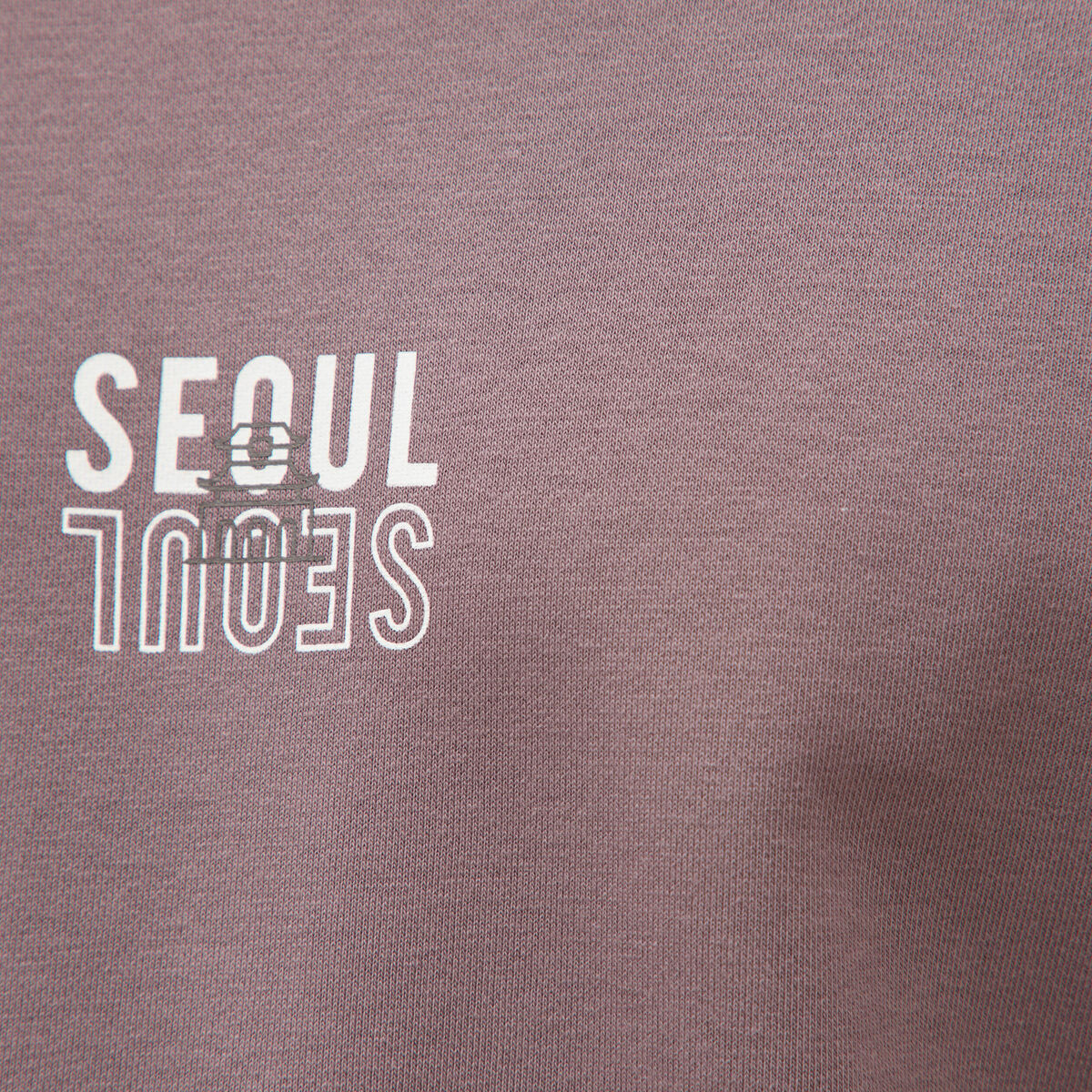 Sweat col rond manches longues mauve homme