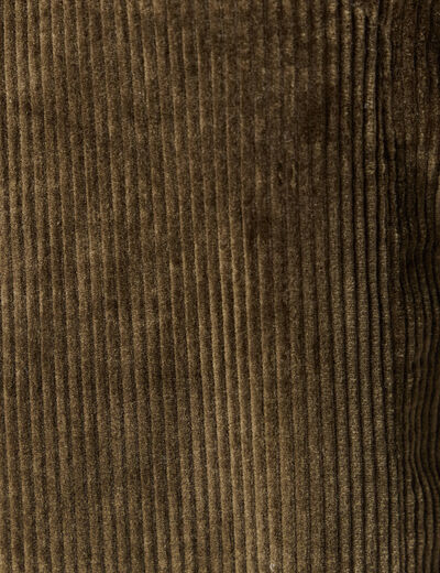 Pantalon droit en velours longueur 32 taupe homme