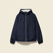 Parka courte droite effet polaire bleu marine homme