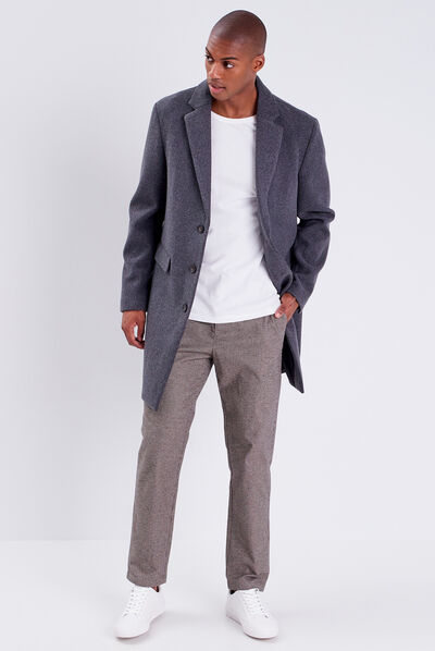Pantalon chino marron foncé homme