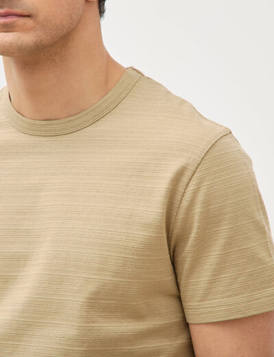 T-shirt manches courtes beige fonce homme