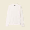 Pull fin col rond manches longues ecru homme