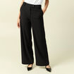 Pantalon loose taille standard fluide noir femme