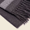 Écharpe à franges gris foncé homme