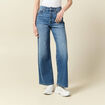 Jeans large taille haute denim stone femme
