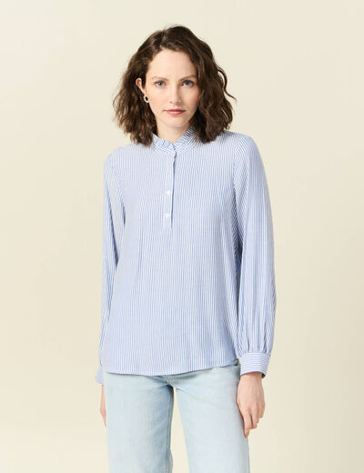 Blouse manches longues ecru femme