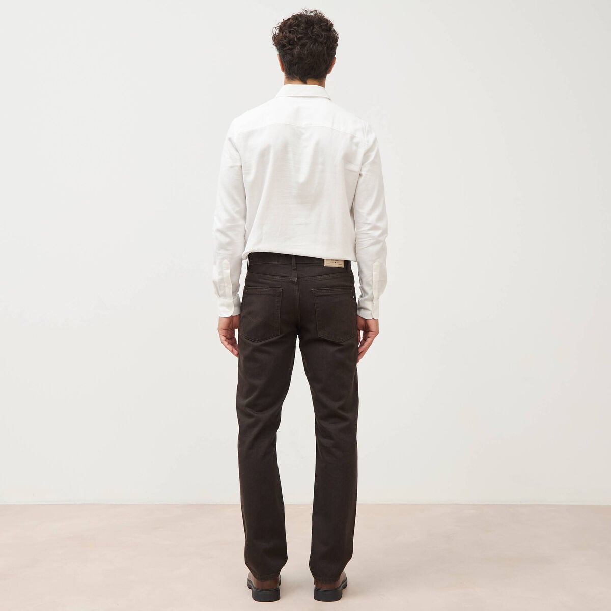 Jeans regular longueur 32 marron homme