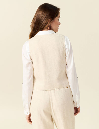 Veston éco-responsable sable femme