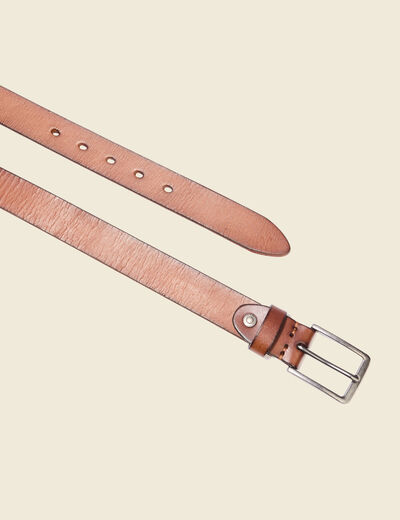 Ceinture en cuir marron homme