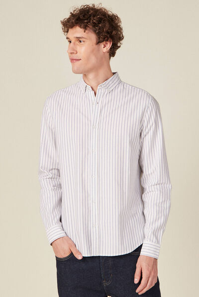 Chemise manches longues bleu ciel homme