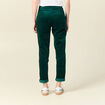 Pantalon chino velours côtelé vert canard femme