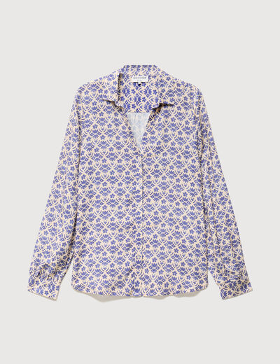 Blouse manches longues blanc femme