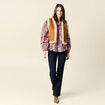 Blouse manches longues bordeaux femme