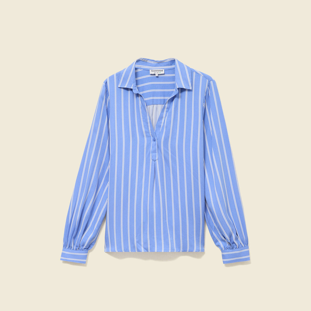 Blouse manches longues denim baby bleu femme