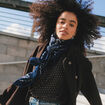 Foulard bleu marine femme