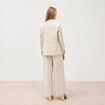 Blazer manches longues col tailleur sable femme