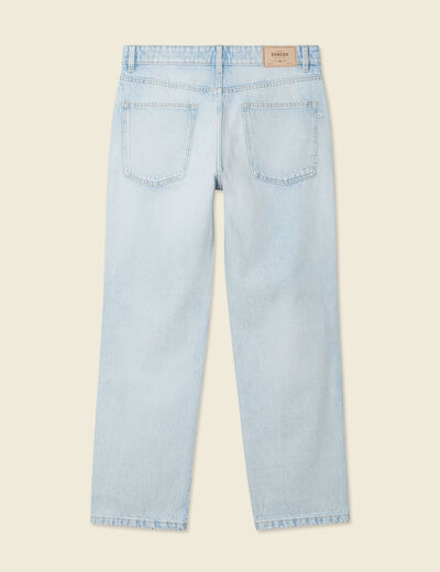Jeans large 5 poches denim snow bleach homme