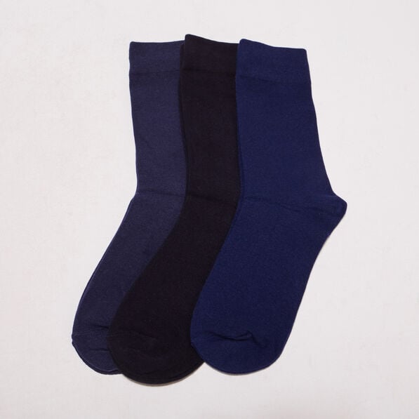 lot 3 paires de chaussettes homme unies bleu marine homme Lot 3 paires de chaussettes homme unies bleu marine homme