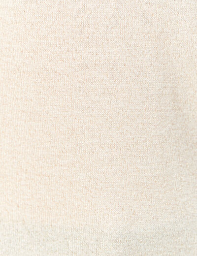 Pull manches longues ajouré creme femme