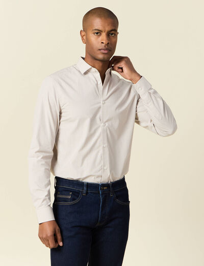 Chemise manches longues gris homme