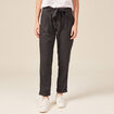 Pantalon paperbag gris femme