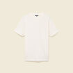 T-shirt ample en coton col rond ecru homme