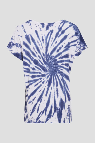 T-shirt manches courtes bleu marine femme