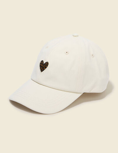 Casquette en coton ecru femme