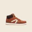 Baskets montantes à lacets marron foncé homme