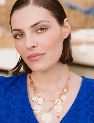 Collier couleur or femme