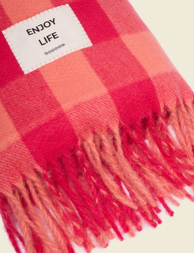 &Eacute;charpe rose corail femme
