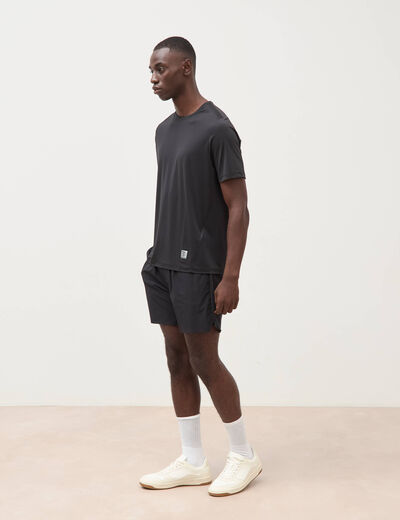 T-shirt col rond manches courtes noir homme