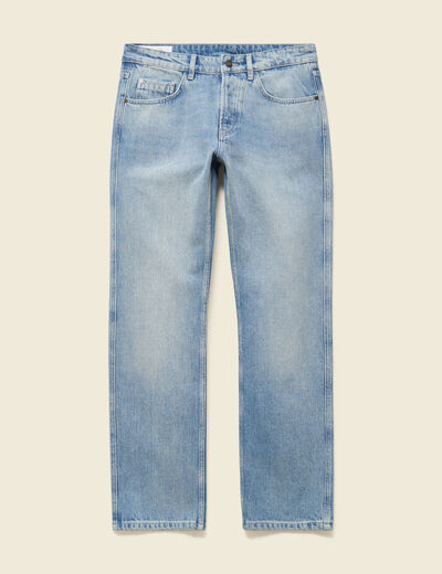 Jeans regular longueur 32 en coton bleu homme