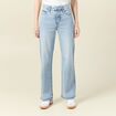 Jeans large éco-responsable denim snow bleu femme
