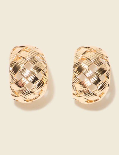 Boucles d'oreilles clous couleur or femme