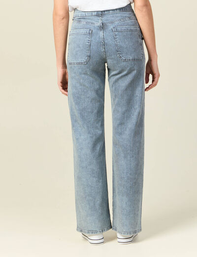 Jeans large à pont denim used femme