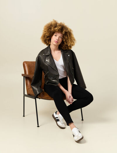 Jeans skinny éco-responsable denim noir femme