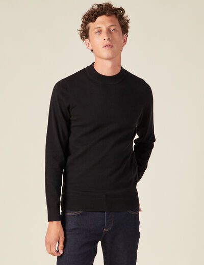 Pull manches longues noir homme